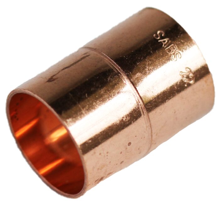 COPPER CAPILLARY 22MM STRAIGHT COUPLER